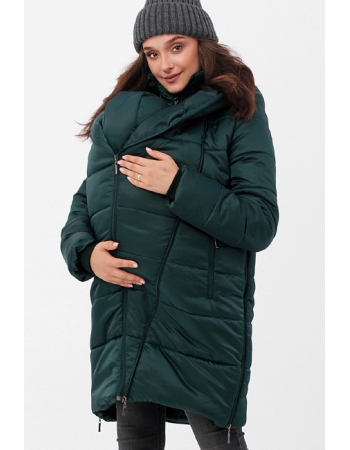 Слингокуртка-трансформер зимняя 3 в 1, зеленая