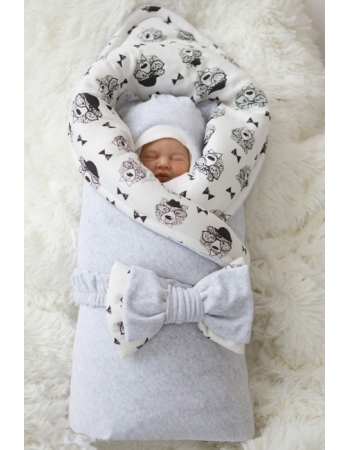 Комплект на выписку для новорожденных зимний Light grey bears (7 предметов)