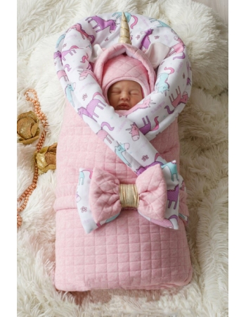 Комплект на выписку из роддома холодная зима Magic unicorn (7 предметов)