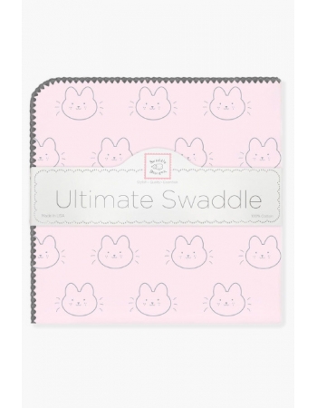 Фланелевая пеленка для новорожденного Swaddle Designs, Ultimate Bonjour Bunnie Pstl Pink