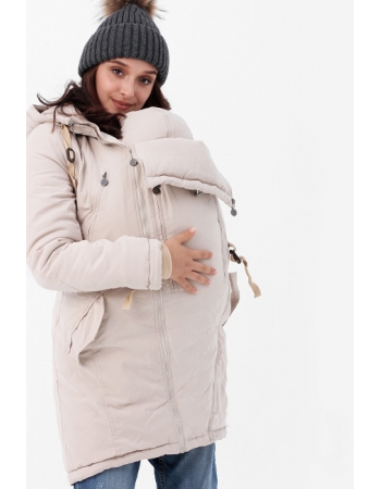 Слингокуртка зимняя - парка 3 в 1, бежевый