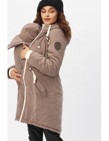 Зимняя слингокуртка - парка 3 в 1, коричневый