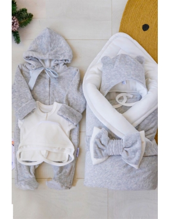 Комплект на выписку на зиму Light grey (7 предметов)