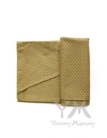 Слинг-шарф алмазного плетения YM, желтый/коричневый