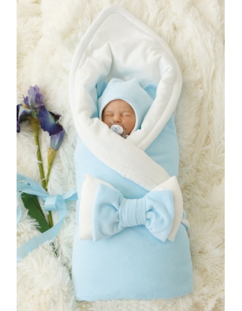 Комплект на выписку из роддома теплый осенний Blue simple (6 предметов)