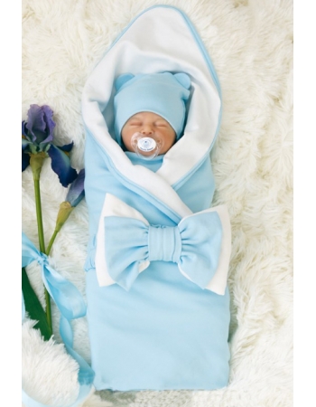 Комплект на выписку для новорожденных жаркое лето Blue simple (5 предметов)