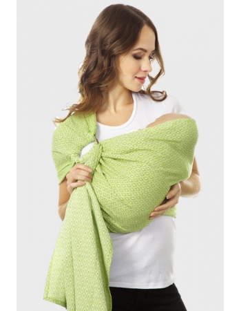 Слинг с кольцами Mums Era алмазного плетения, зеленый