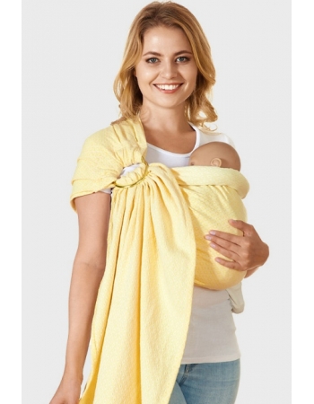 Слинг с кольцами Mums Era алмазного плетения, желтый