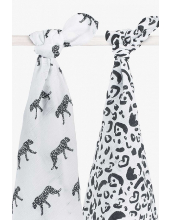Пеленки муслиновые для новорожденного Jollein, большие, Leopard