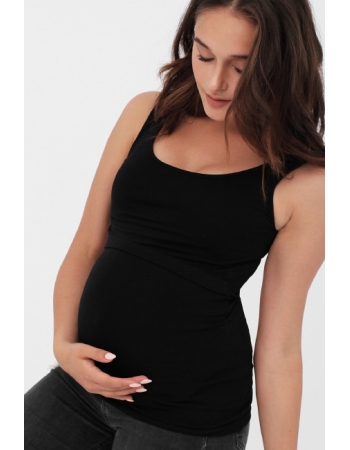Майка для беременных и кормящих, цвет черный