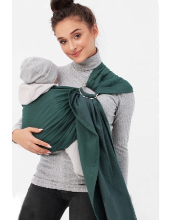 Слинг с кольцами YM, изумруд/серый