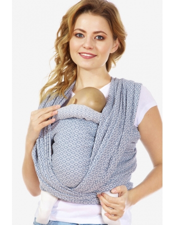 Слинг-шарф алмазного плетения, серый