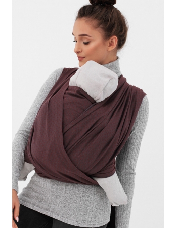 Слинг-шарф алмазного плетения YM, шоколад