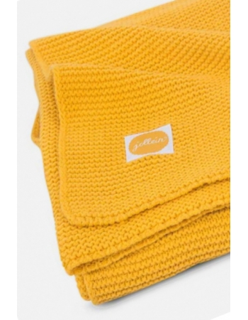 Плед для новорожденного вязаный Jollein Basic, желтый, средний