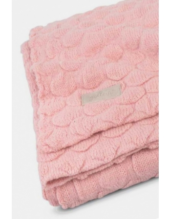 Плед для новорожденного вязаный Jollein Fancy, розовый, средний
