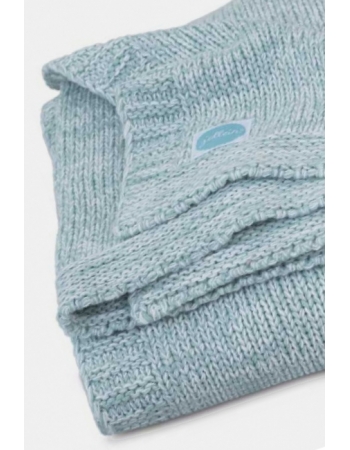 Вязаный плед для новорожденных Jollein Melange, зеленый, средний