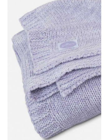 Плед для новорожденных вязаный Jollein Melange, лиловый, средний