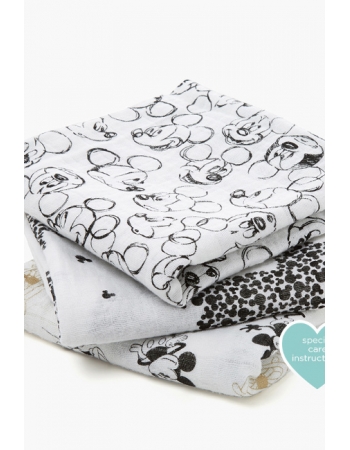 Пеленки для новорожденных муслиновые средние Aden&Anais, набор 3, Mickey