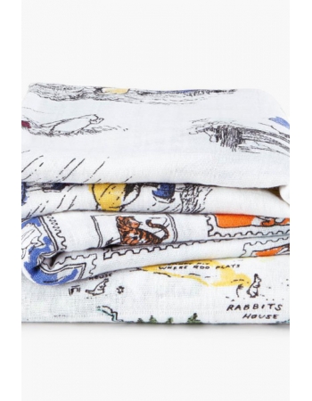 Муслиновые пеленки для новорожденных Aden&Anais средние, набор 3, Winnie The Pooh