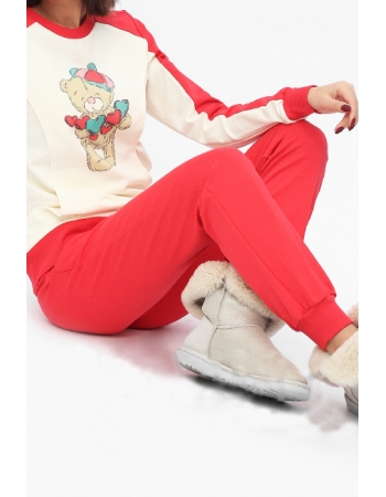 Брюки для родивших и беременных универсальные, спортивные из футера коралловые