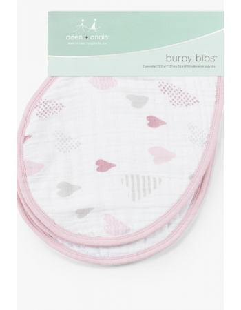 Слюнявчик Aden&Anais 2в1, набор из 2 штук, Heart Breaker