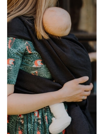 Слинг-шарф Didymos Indio (Prima) Grande Carbon с шерстью