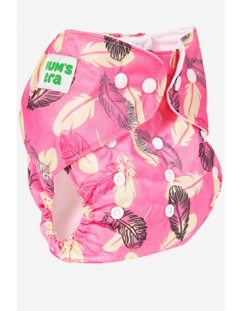 Многоразовый подгузник "Mums Era" Перышко, розовый (1 вкладыш)