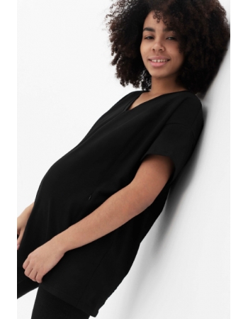 Футболка для беременных и кормящих, цвет черный