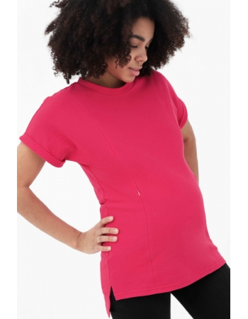 Футболка для кормящих и беременных, фуксия