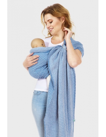 Слинг с кольцами Mums Era "Диамант", джинс