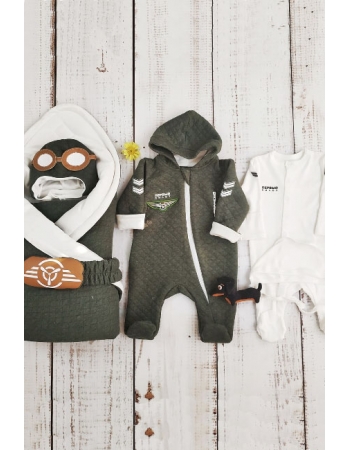 Комплект на выписку холодное лето, Aviator (6 предметов)