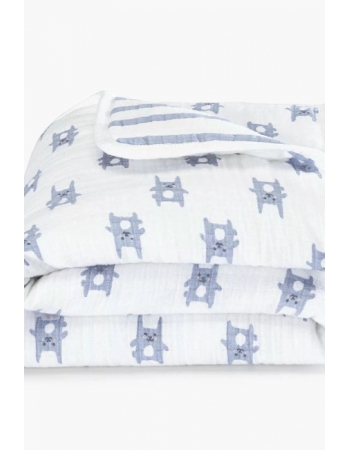 Фланелевое муслиновое одеяло Aden Anais, синее