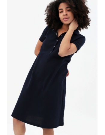 Платье - поло для беременных и кормящих, цвет синий