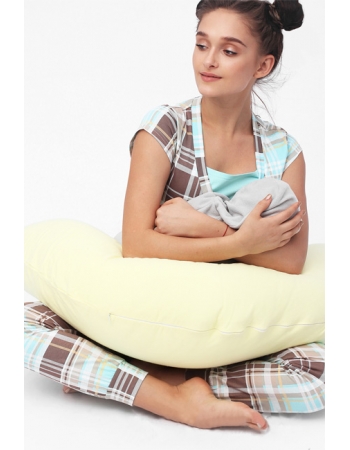 Подушка для беременных и кормящих "Желтая" (фланель)