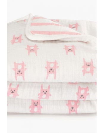 Муслиновое фланелевое одеяло Aden Anais, Bunny Pink