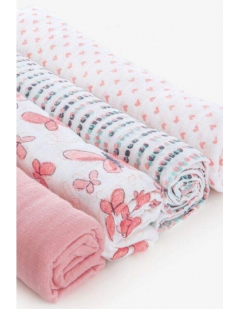 Пеленки муслиновые Aden by Aden&Anais для новорожденных, большие, набор 4, Butterflies