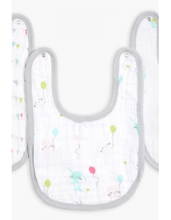 Слюнявчик муслиновый Aden by Aden Anais, набор 3, Little Bib Dancing Bunnies