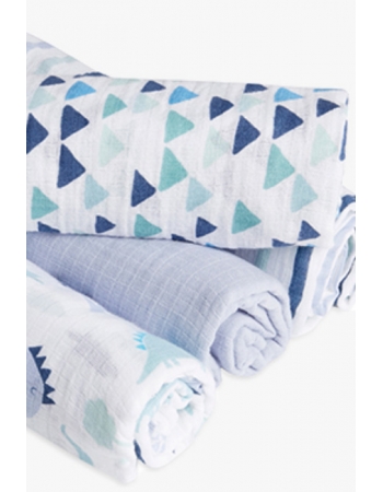 Пеленки муслиновые Aden by Aden&Anais, большие, набор 4, Dinos