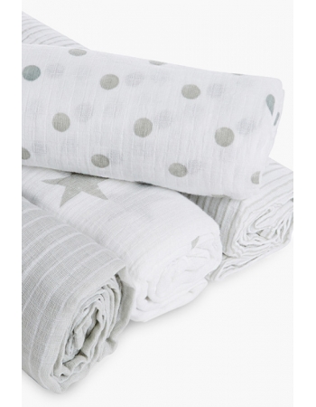 Пеленки муслиновые Aden by Aden Anais для новорожденных, большие, набор 4, Dusty