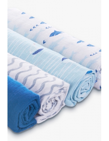 Муслиновые пеленки Aden by Aden Anais, большие, набор 4, Making Waves