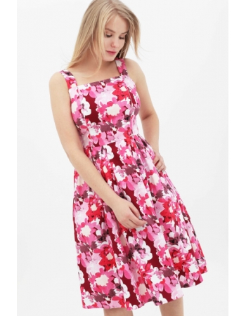 Платье-сарафан для кормящих и беременных с цветочным принтом, розовое СКИДКА