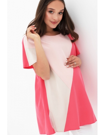 Блуза для беременных, коралл/розовый/бежевый