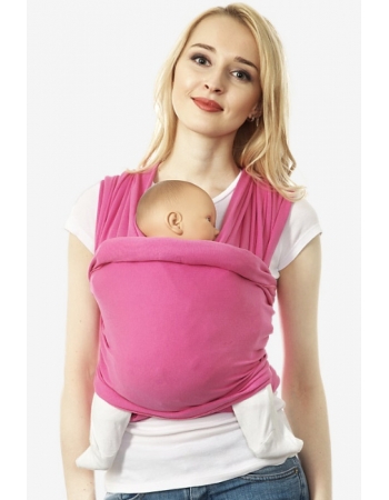 Трикотажный слинг-шарф, ярко-розовый