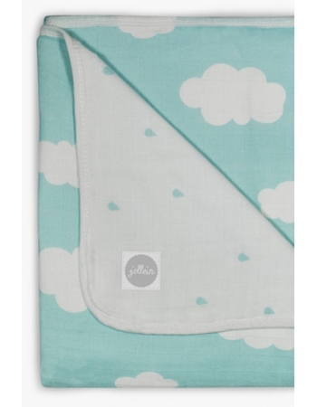 Одеяло из муслина Jollein, Clouds Jade