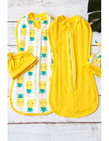 Комплект пеленок-коконов для новорожденных, Pineapple