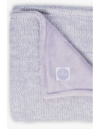Плед для новорожденных вязаный с мехом Jollein Melange, лиловый, средний