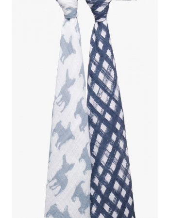 Муслиновые пеленки для новорожденных Aden&Anais большие, набор 2, Waverly Pup