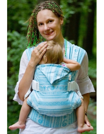 Эрго рюкзак шарфовый Karaush с бамбуком, Adel Sky