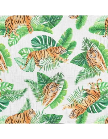 Муслиновая пеленка для новорожденных Adam Stork большая, Tigers