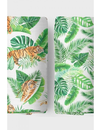 Муслиновые пеленки для новорожденных Adam Stork большие, набор 2, Safari